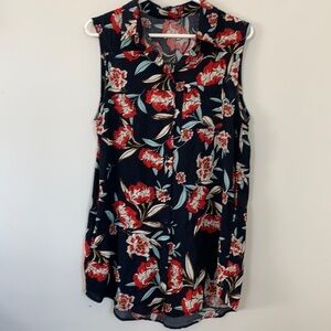 EXPRESS FLORAL SUMMER WOMEN LONG TOP SIZE S-M